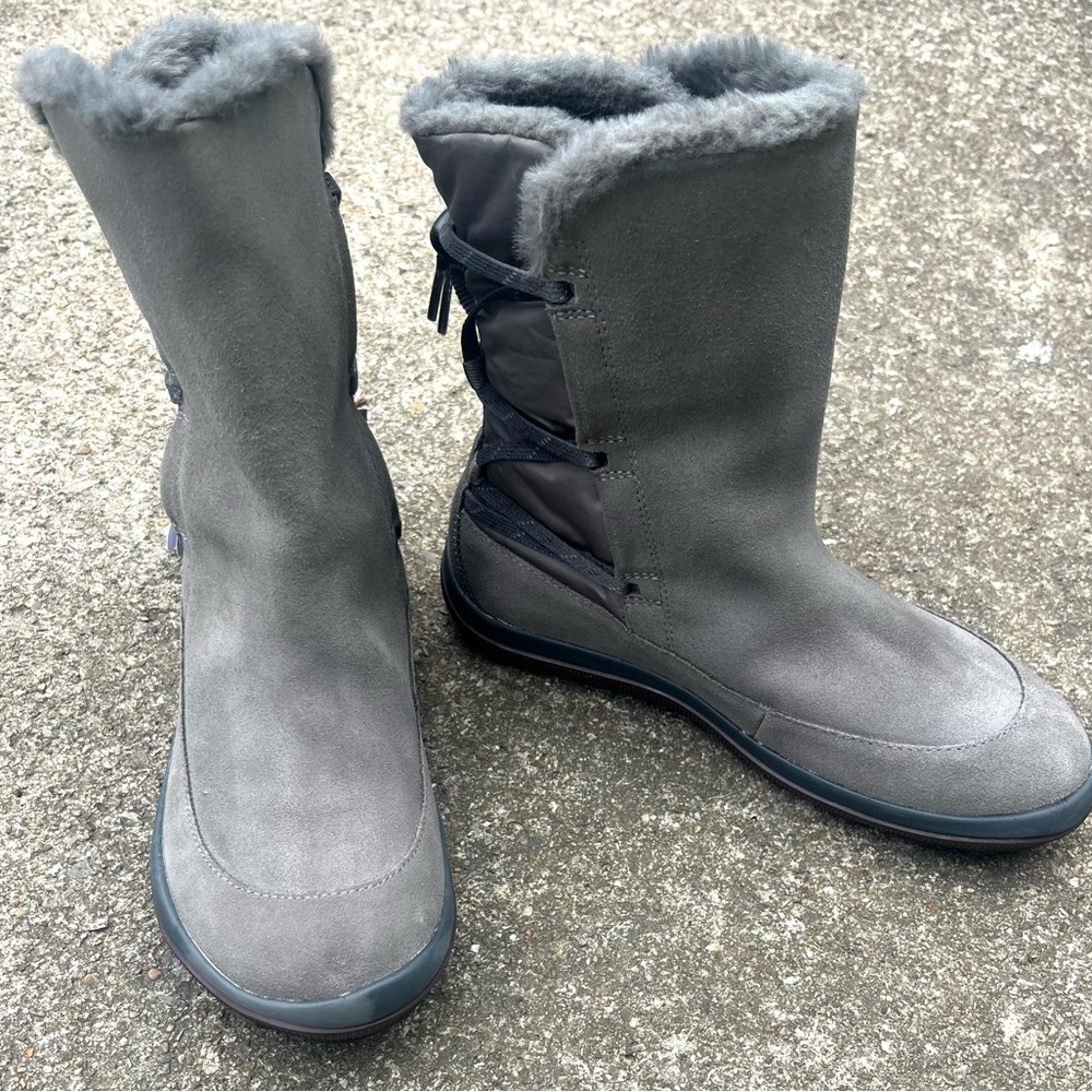 Camper Gore-Tex Gray Winter Rain Boots Ankle-High Lace-Up